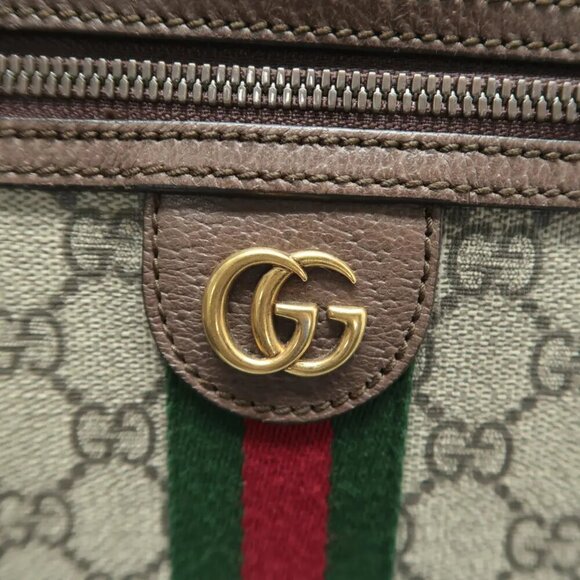 100% Authentic GUCCI  Ophidia Brown Canvas Crossbody Bag 922-12524 - Picture 7 of 12